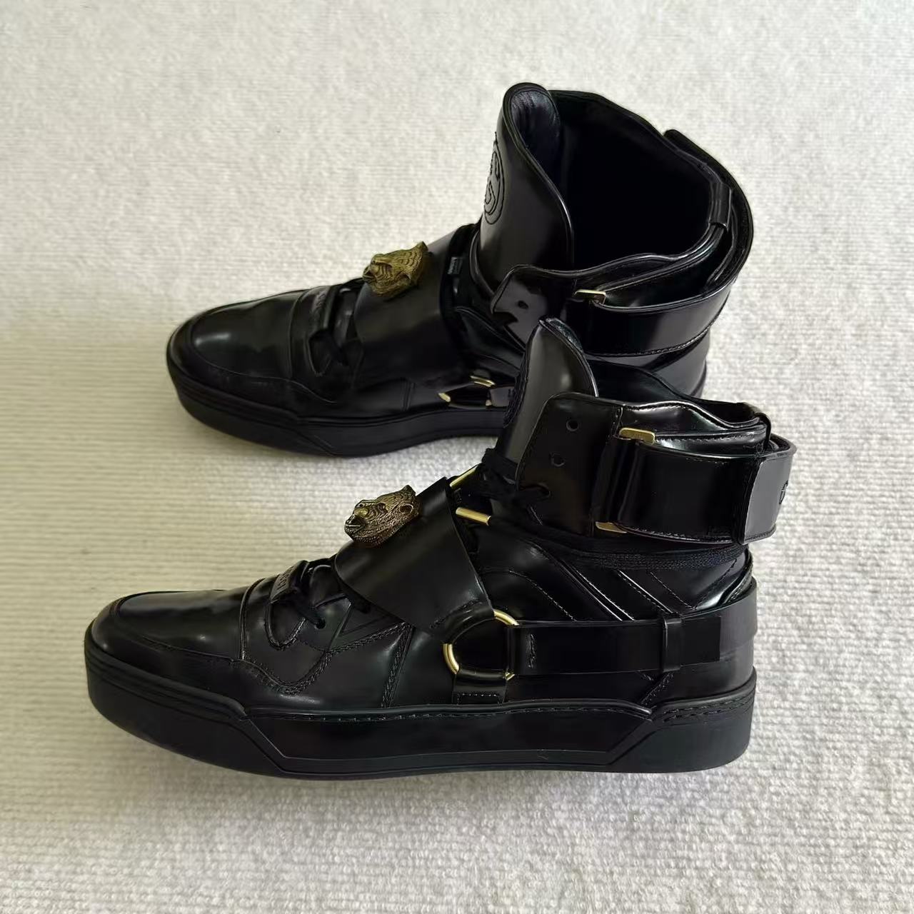Gucci 16FW Major Tiger Leather Boots