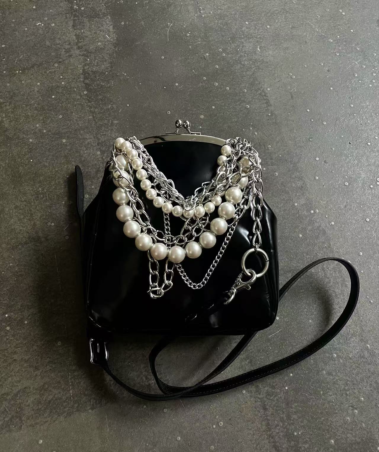 Junya Watanabe 23ss Pearl Chain Crossbody Bag