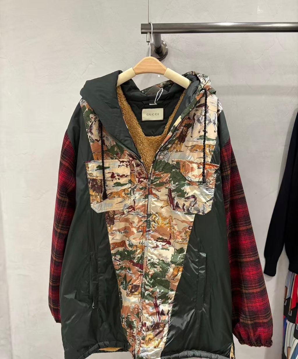 Gucci Animal Print Hooded Jacket