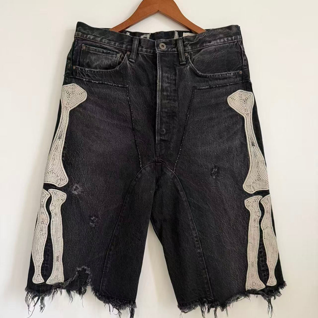 Kapital 18SS 14Oz Skeleton Denim Shorts