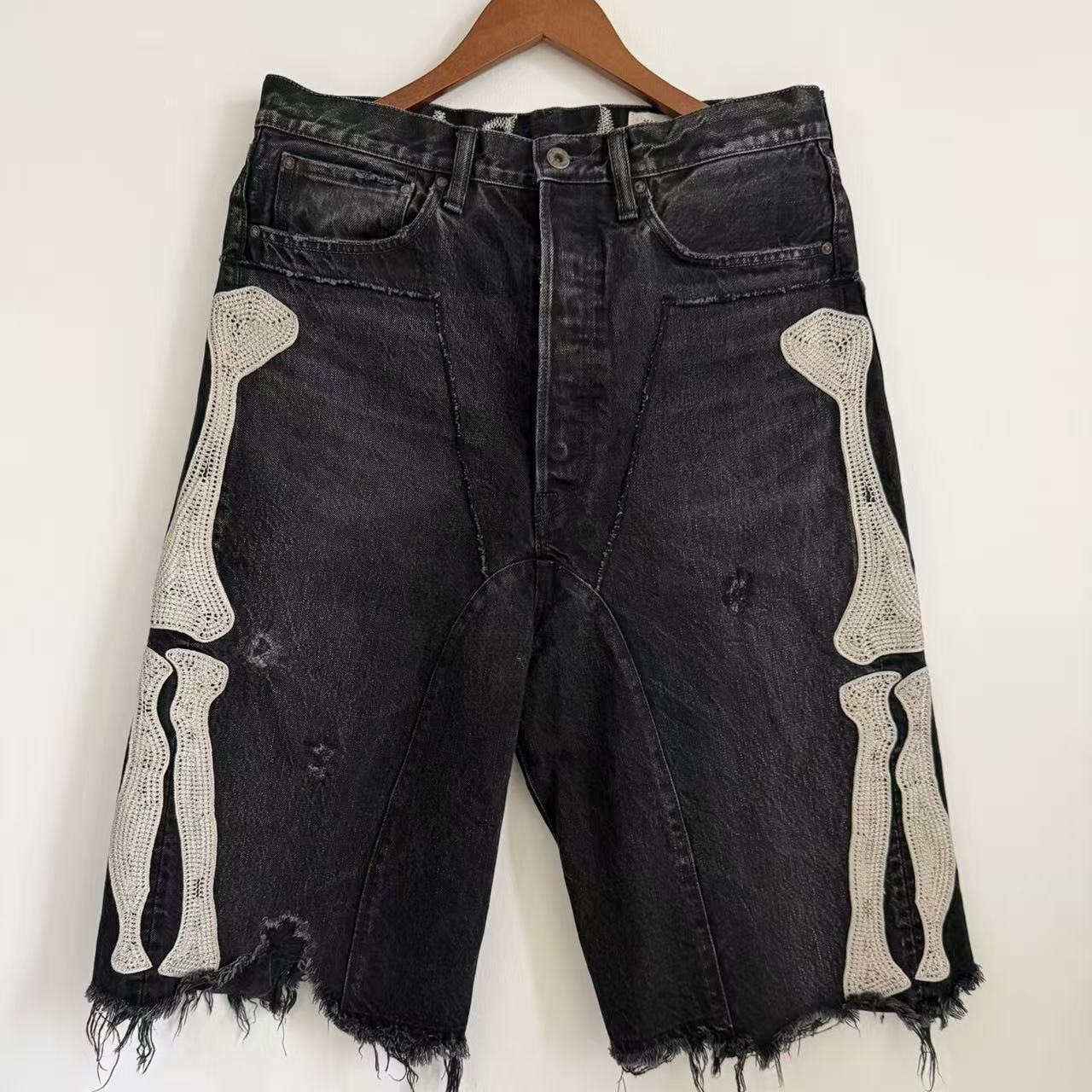 Kapital 18SS 14Oz Skeleton Denim Shorts