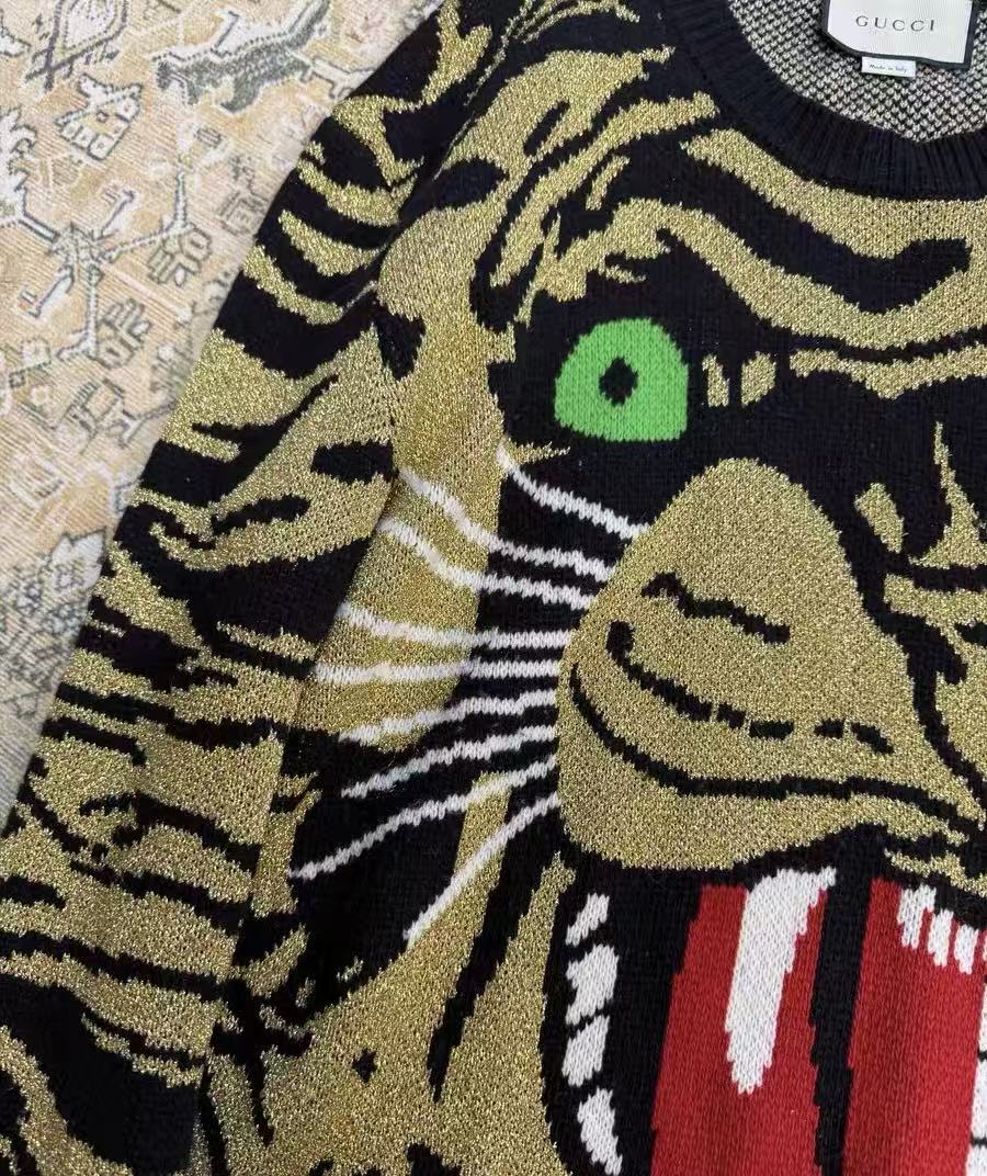 Gucci 19SS Tiger Jacquard Sweater