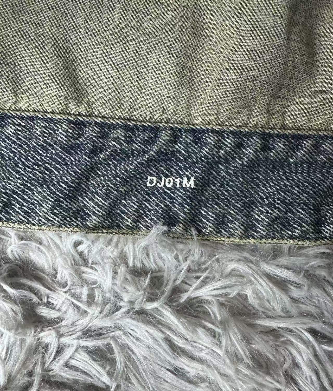 Saint Laurent 13AW Leather Sleeve Denim Jacket
