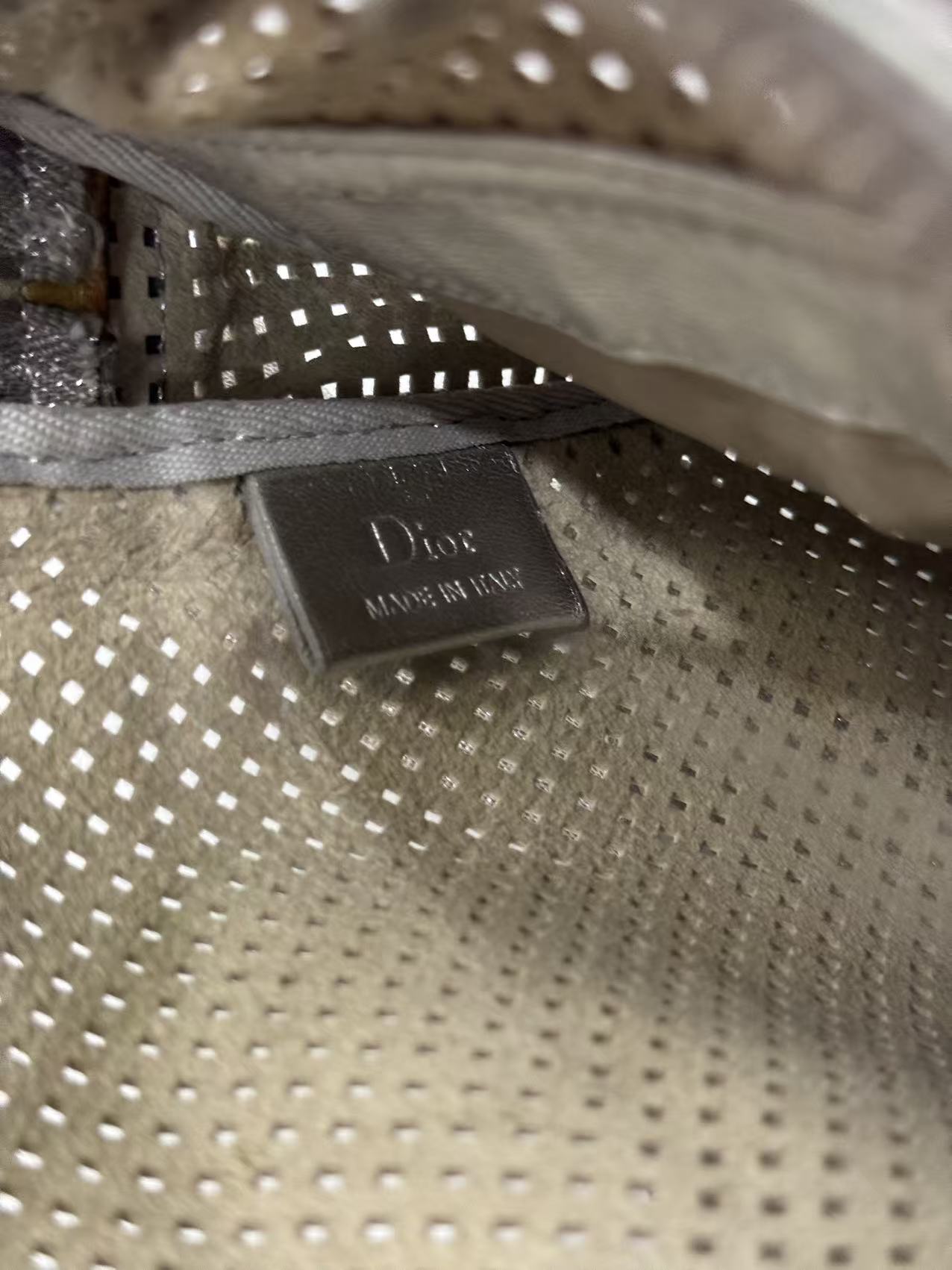 Dior homme 07ss Silver Lacquered Cutout Lambskin Bag