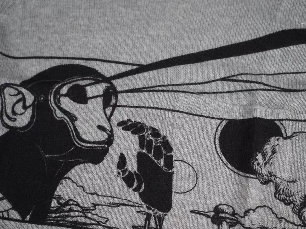 Prada 18ss Laser Monkey Cashmere Sweater