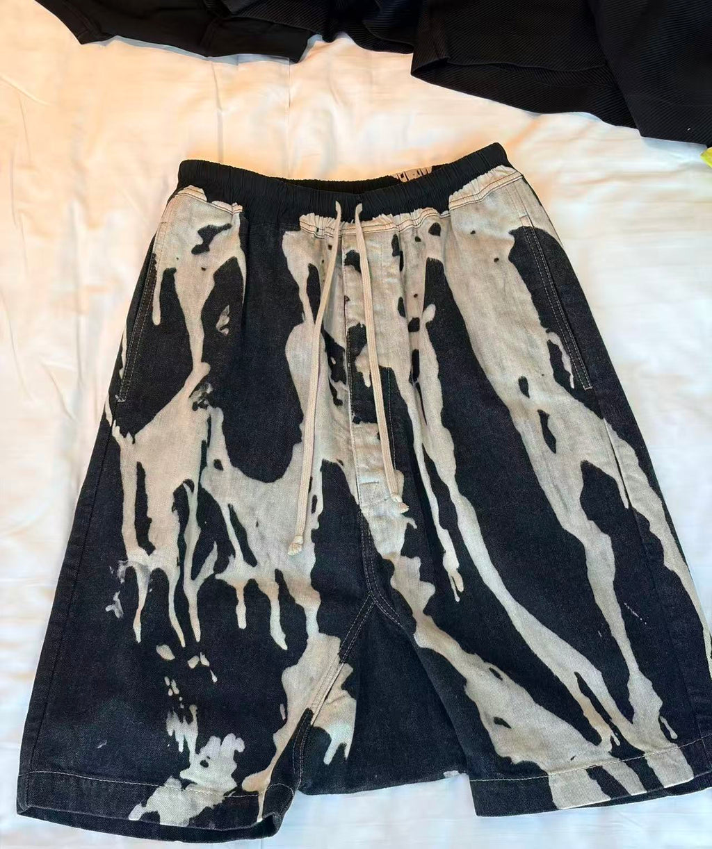 Rick Owens 16FW Mastodon Bleach Vomit Pod  Shorts