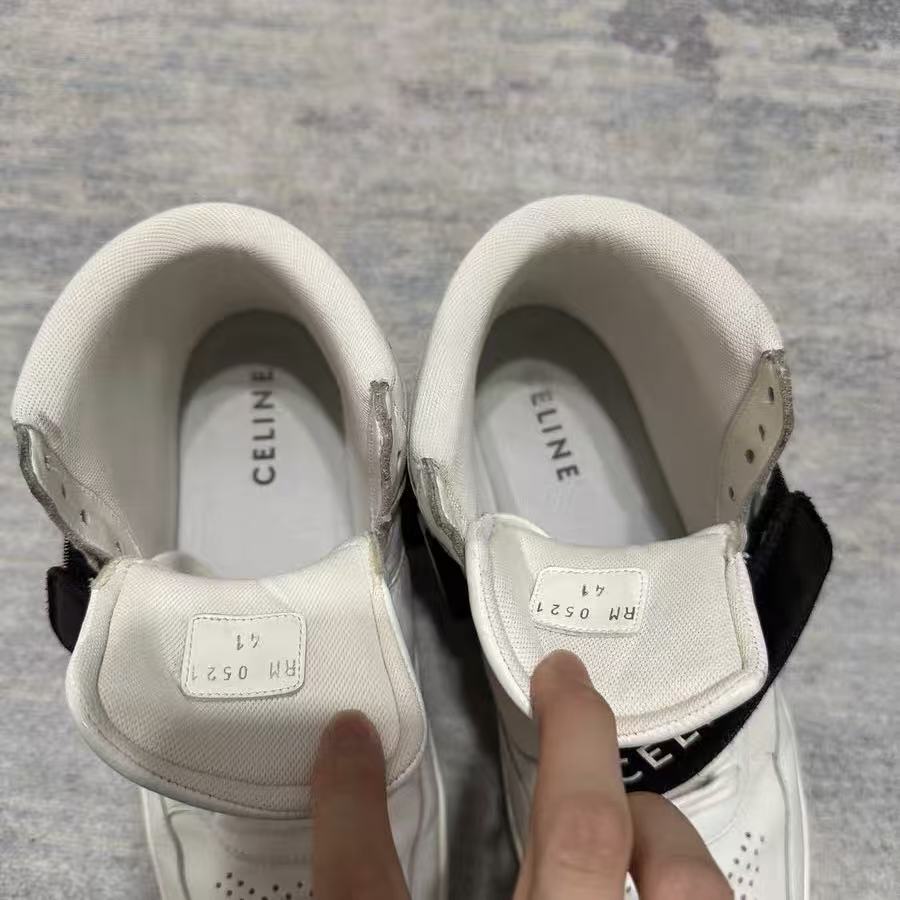 Celine By Hedi Slimane CT-03 Leather High-Top Sneakers