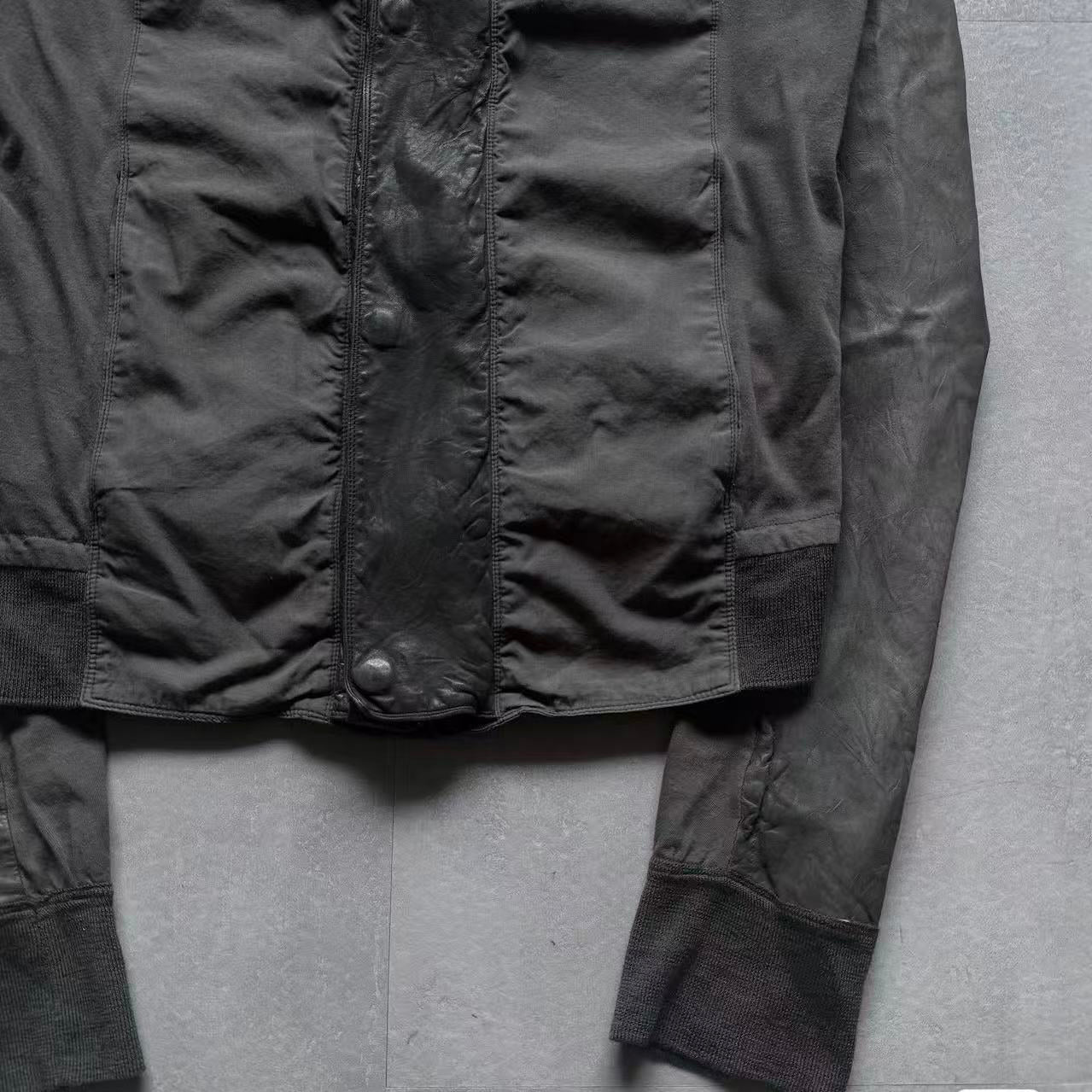 Rick Owens Cropped Hybird Leather Jacket