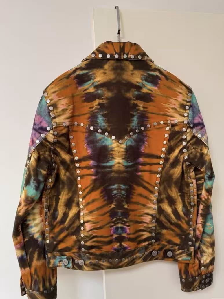 Dries Van Noten 19AW Tie-Dye Studded Denim Jacket