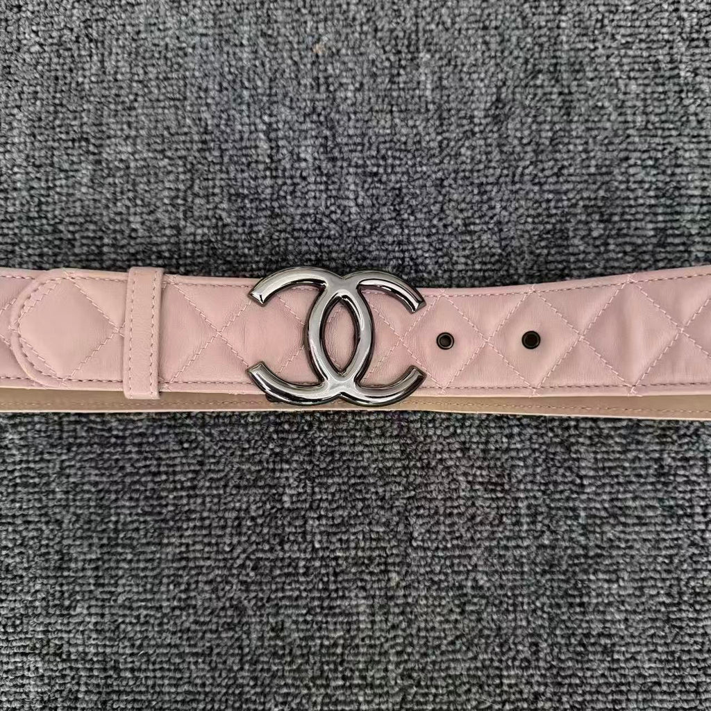 Chanel CC Pink Leather Belt
