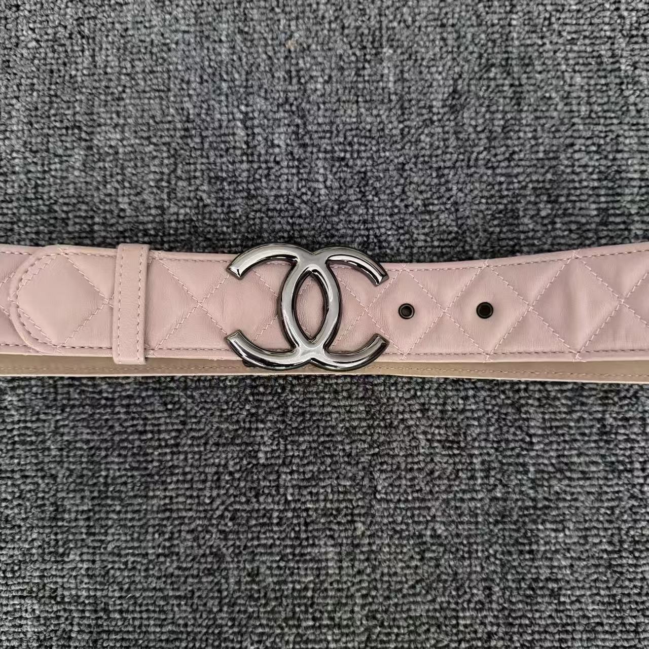 Chanel CC Pink Leather Belt