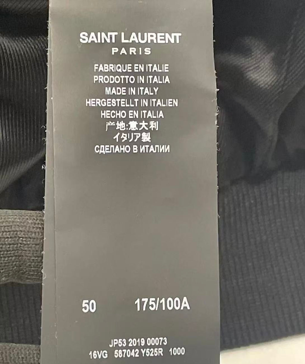 Saint Laurent 19FW Embellished Velvet Bomber Jacket