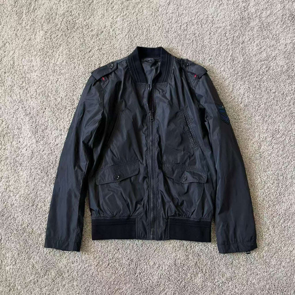Gucci 2018 Military Web Stripe Navy Logo Jacket