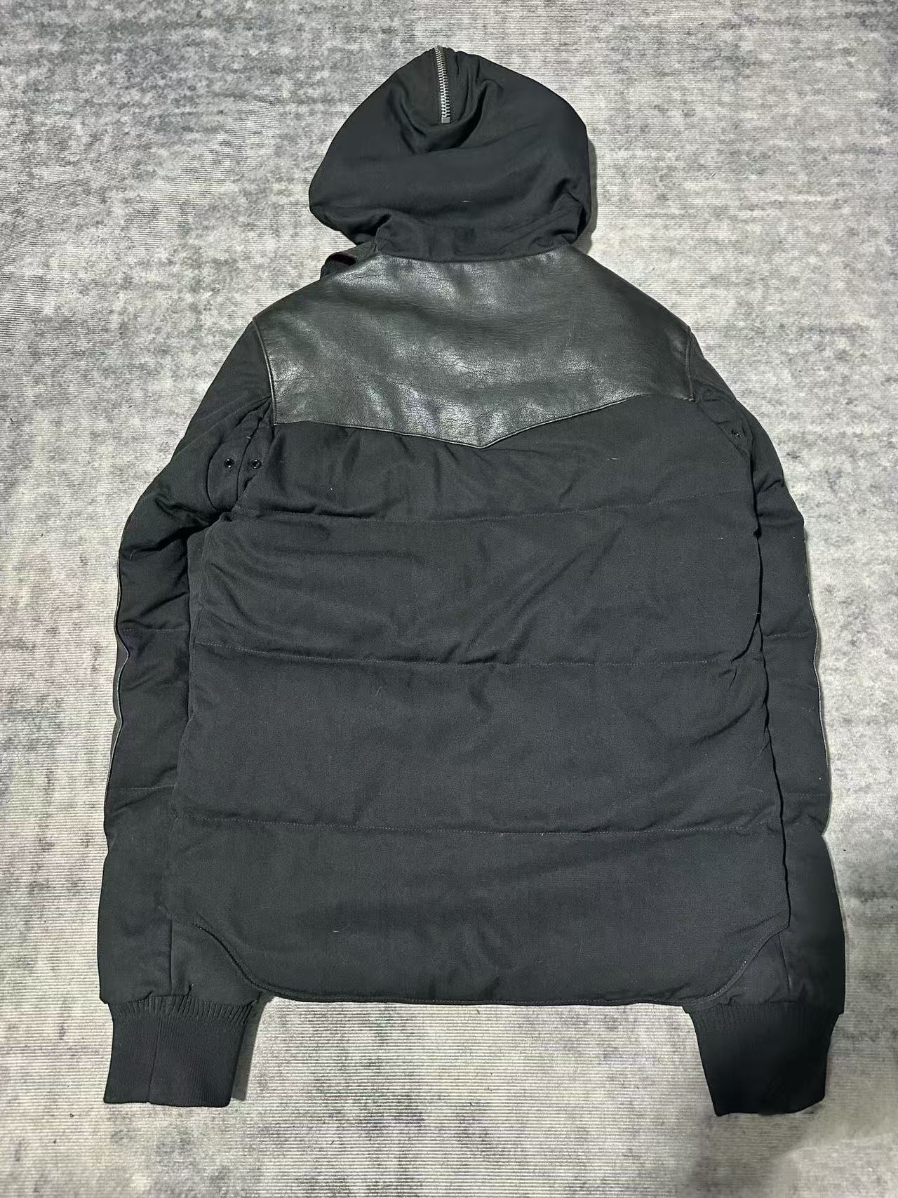 Saint Laurent 13AW Black Leather Puffer Jacket