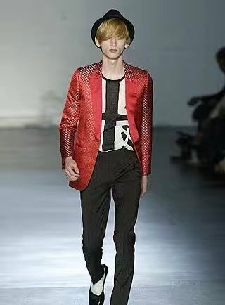 Dior Homme 06ss by Hedi Slimane perforated mesh flag tank top