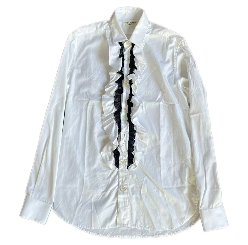 Saint Laurent 14AW Bib Ruffle Shirt Sample