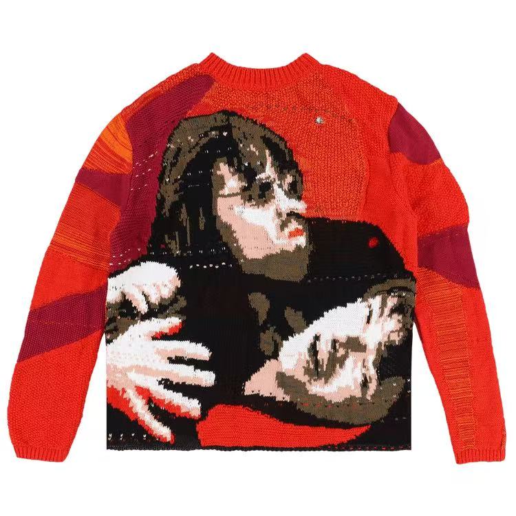 Off-White  2017SS "Mirror Mirror" Knit Long-Sleeve Tee