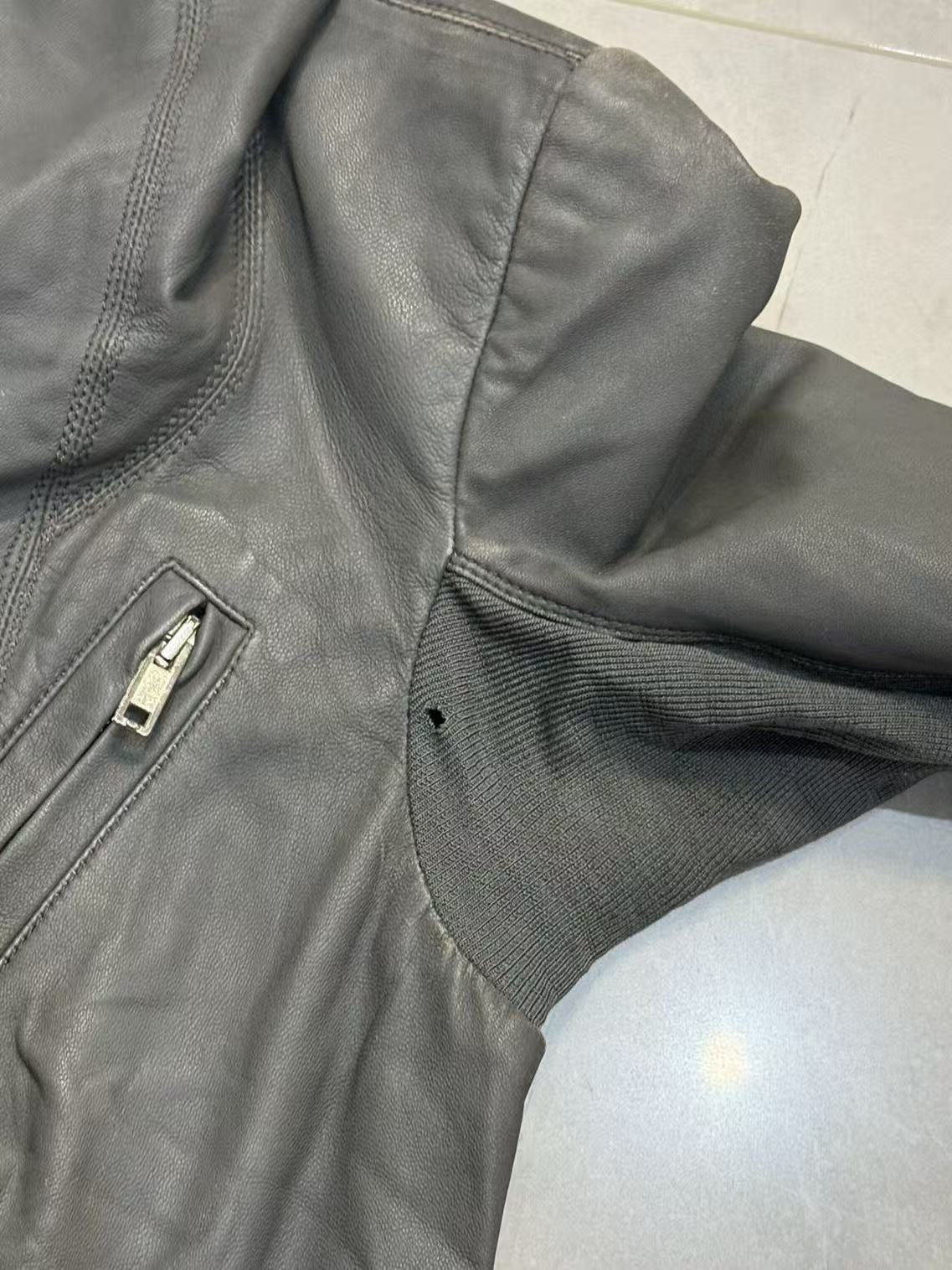 Rick Owens 15SS High-Neck Lambskin Jacket