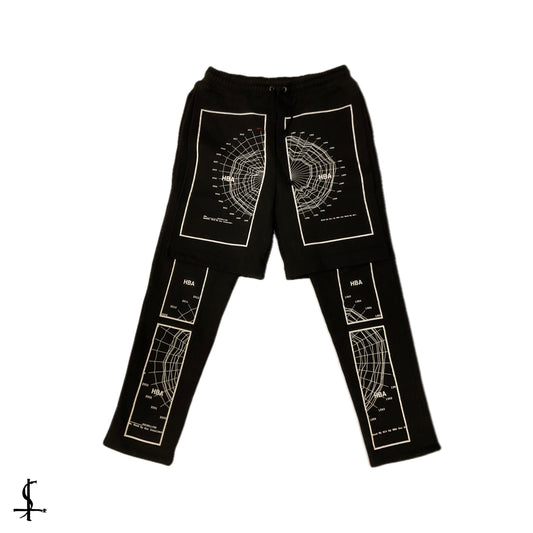 Hood by air map short joggers