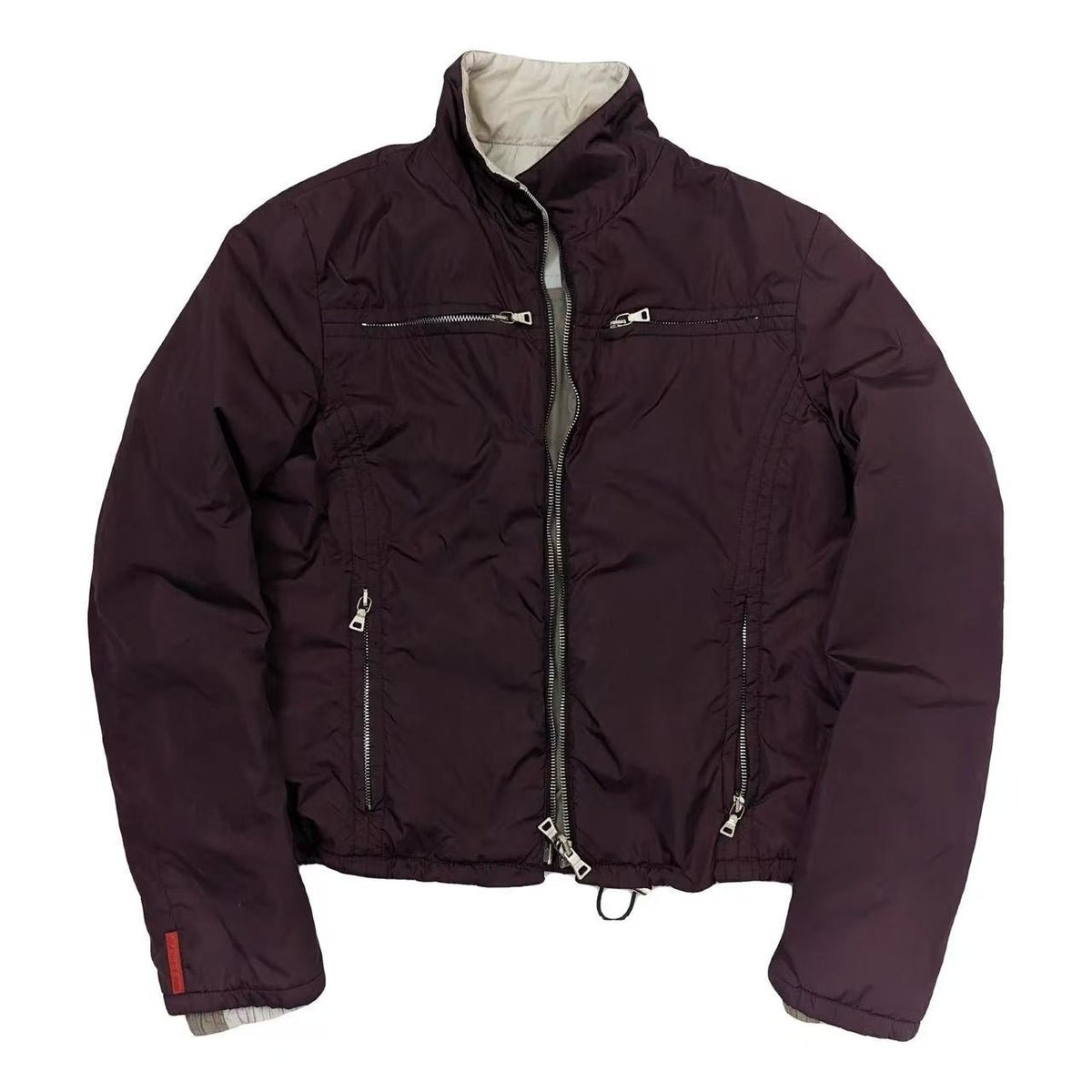 Prada Burgundy Polyester Reversible Jacket