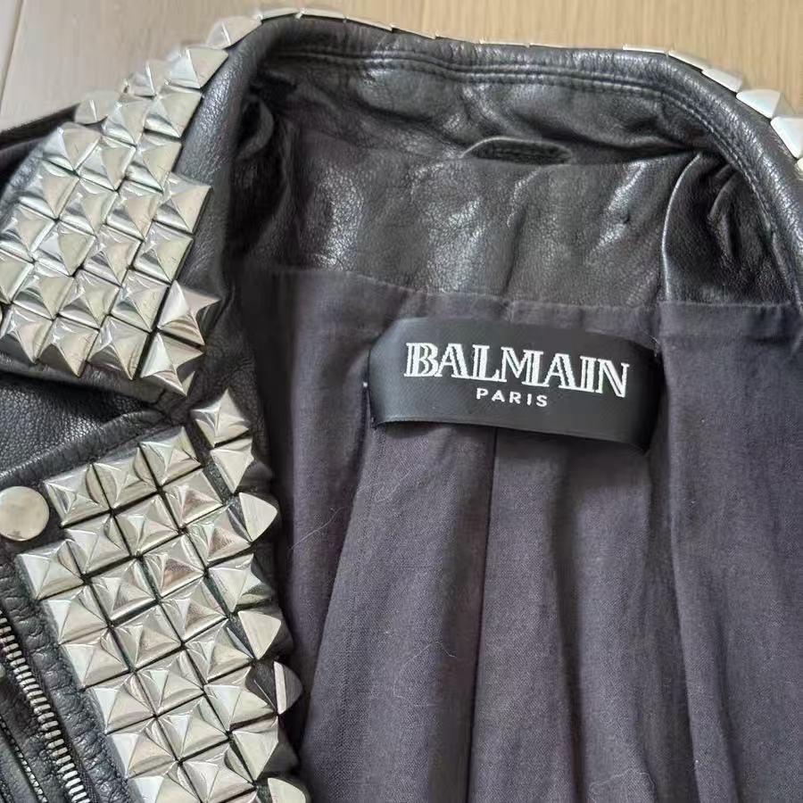 Balmain SS11 Studded Leather Biker Jacket