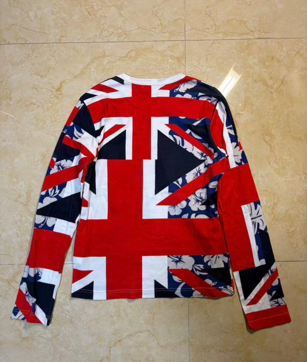 Comme des Garçons 2005AD Union Jack Floral Long Sleeve Tee
