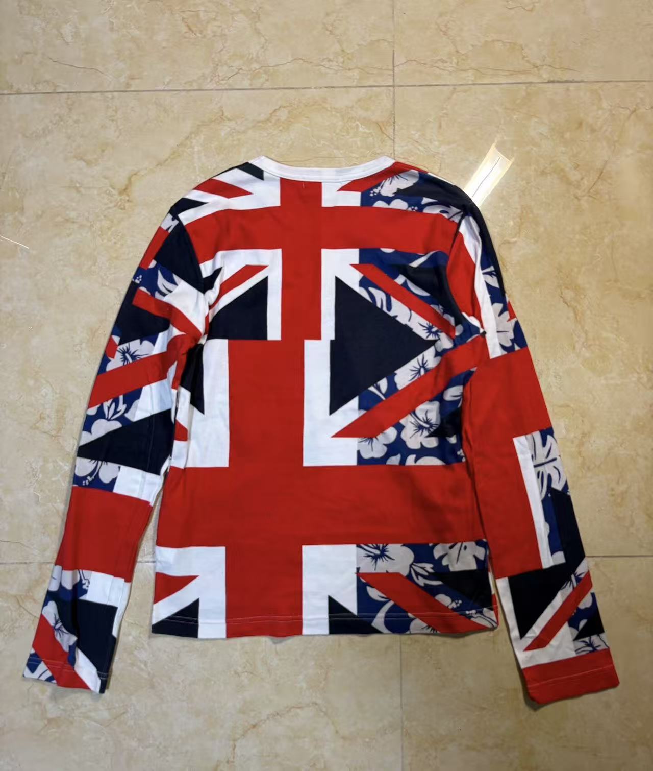 Comme des Garçons 2005AD Union Jack Floral Long Sleeve Tee