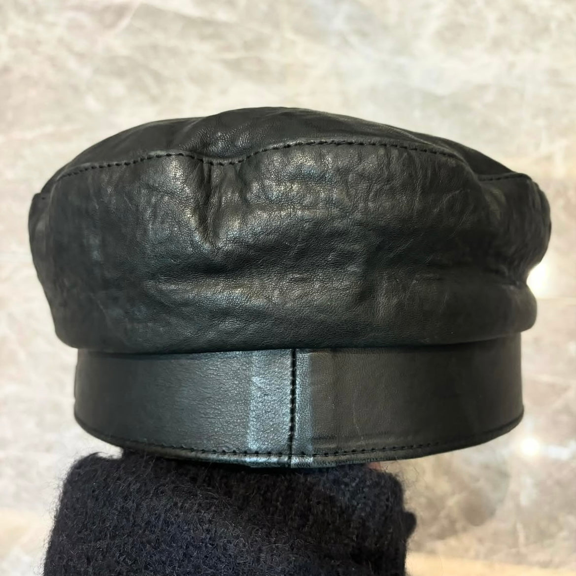 Chrome Hearts leather beret