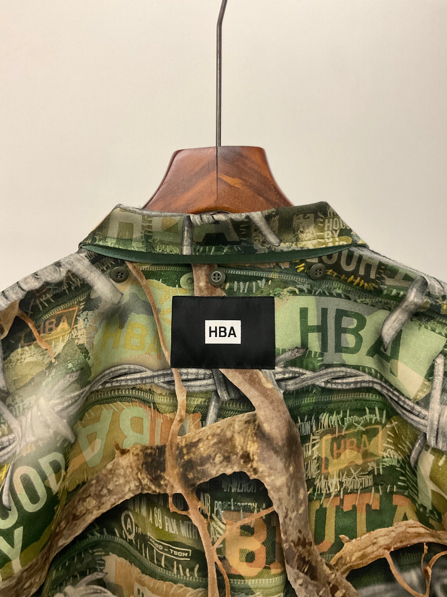 Hood by air barbed wire graphic jacket