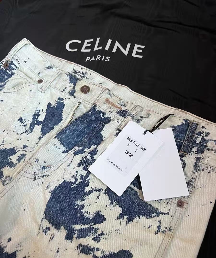 Celine 21SS Bleach Wash Jeans