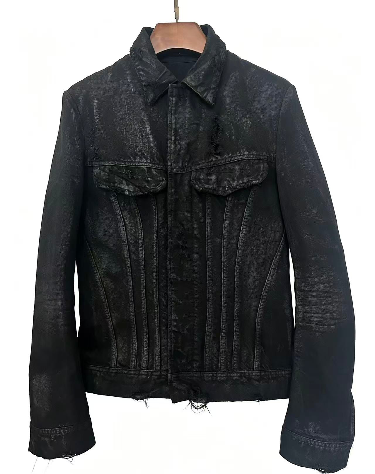 Julius_7 Coated Cropped Jacket