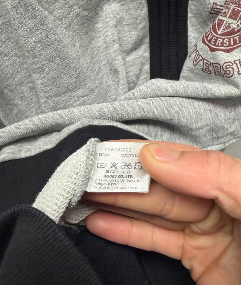 Number (N)ine AW08 Hardcore University Zip Cardigan
