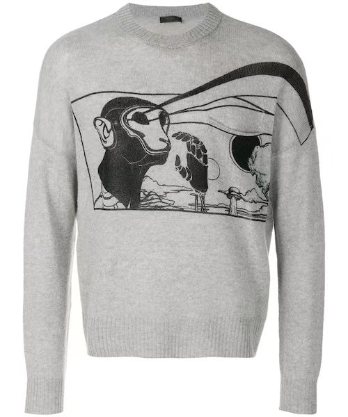Prada 18ss Laser Monkey Cashmere Sweater