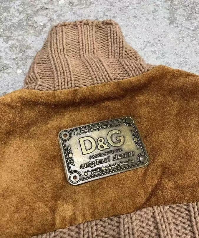 Dolce & Gabbana 2002AW Suede Knit Hybrid Multi-Zip Jacket