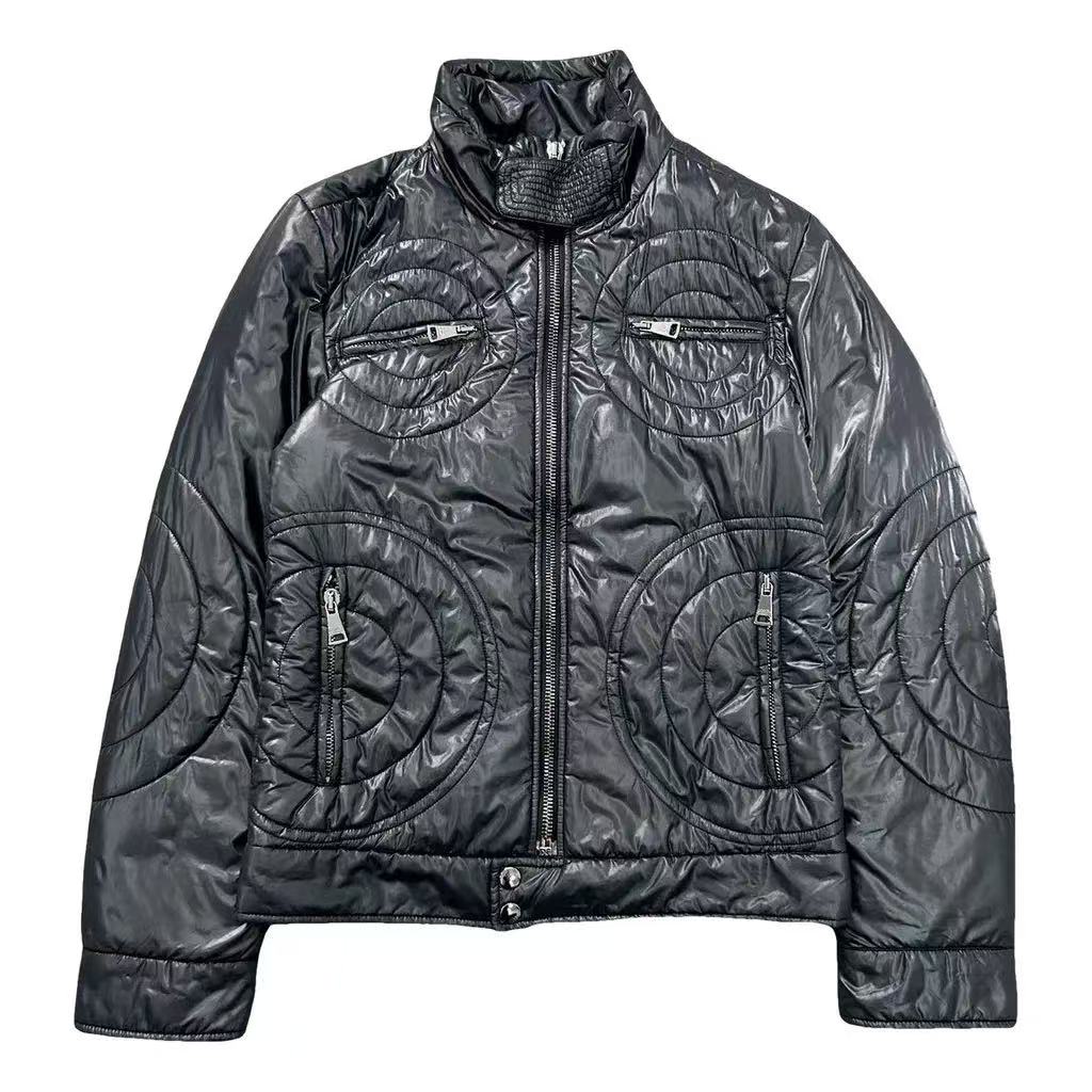 Dolce&Gabbana 00s Circular Pattern Padded Nylon Jacket