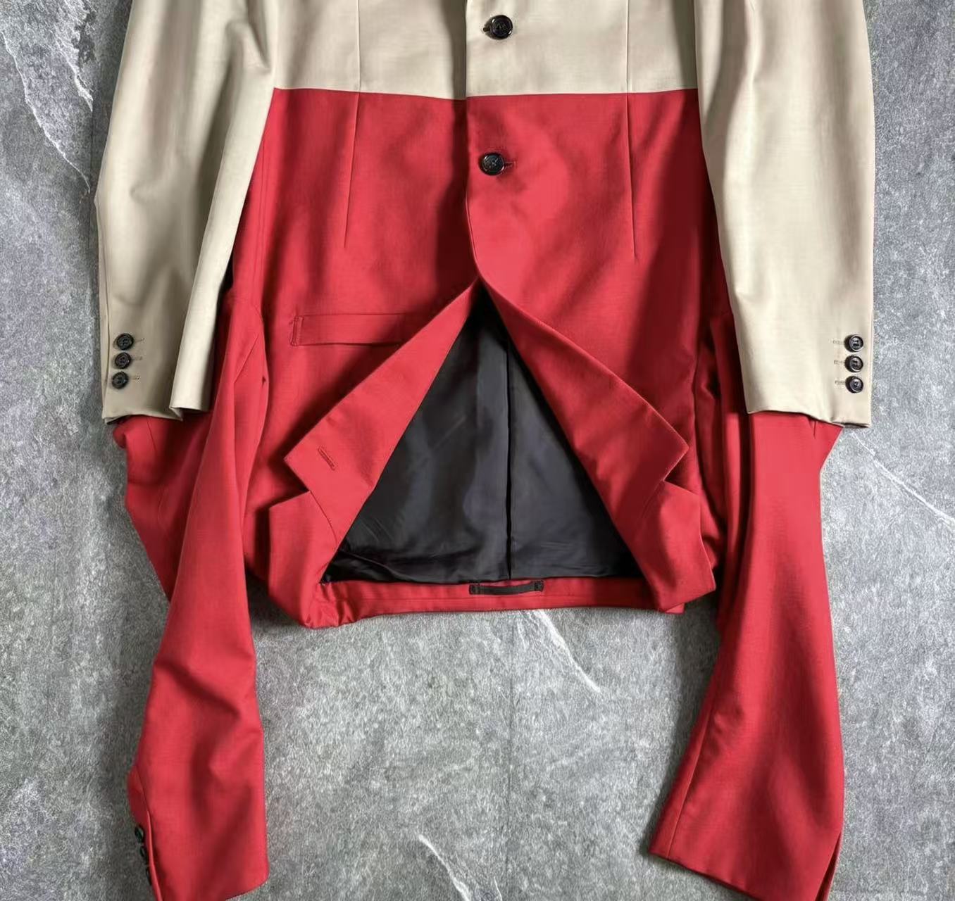 Comme des Garçons Homme Plus 2024SS Wool Long Jacket With Double Sleeves