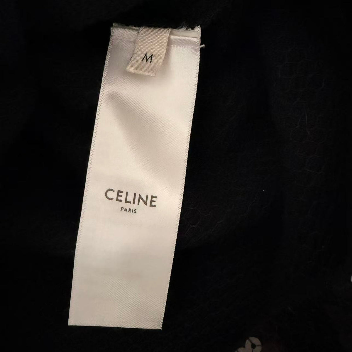 Celine by Hedi Slimane 19AW Sequin Logo Hoodie