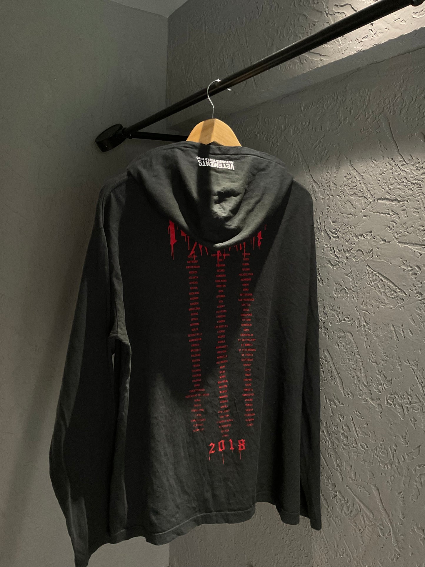 Vetements hommes 2018 death metal logo hoodie