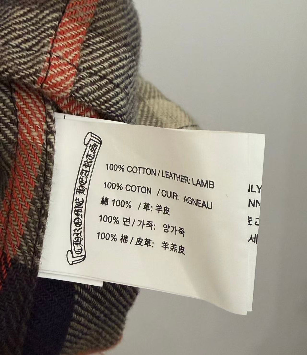Chrome Hearts Loose Ends Cross Ball Flannel Check Shirt