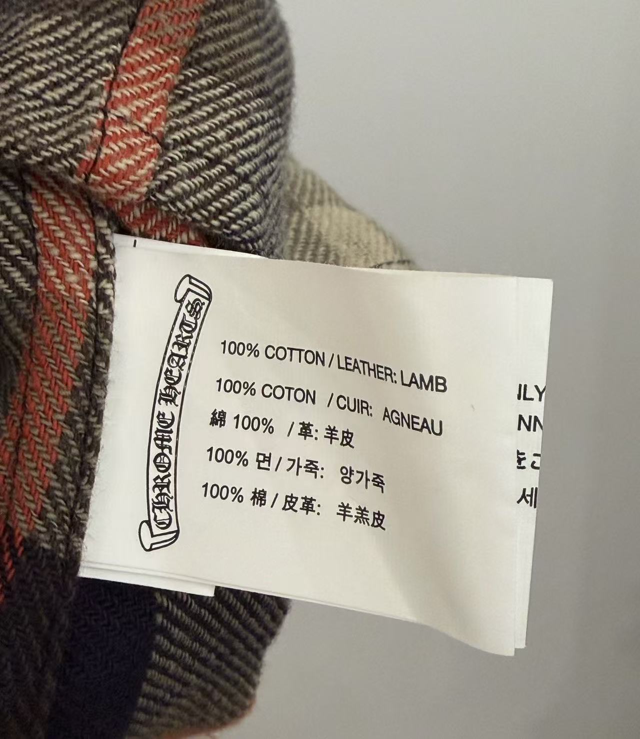Chrome Hearts Loose Ends Cross Ball Flannel Check Shirt