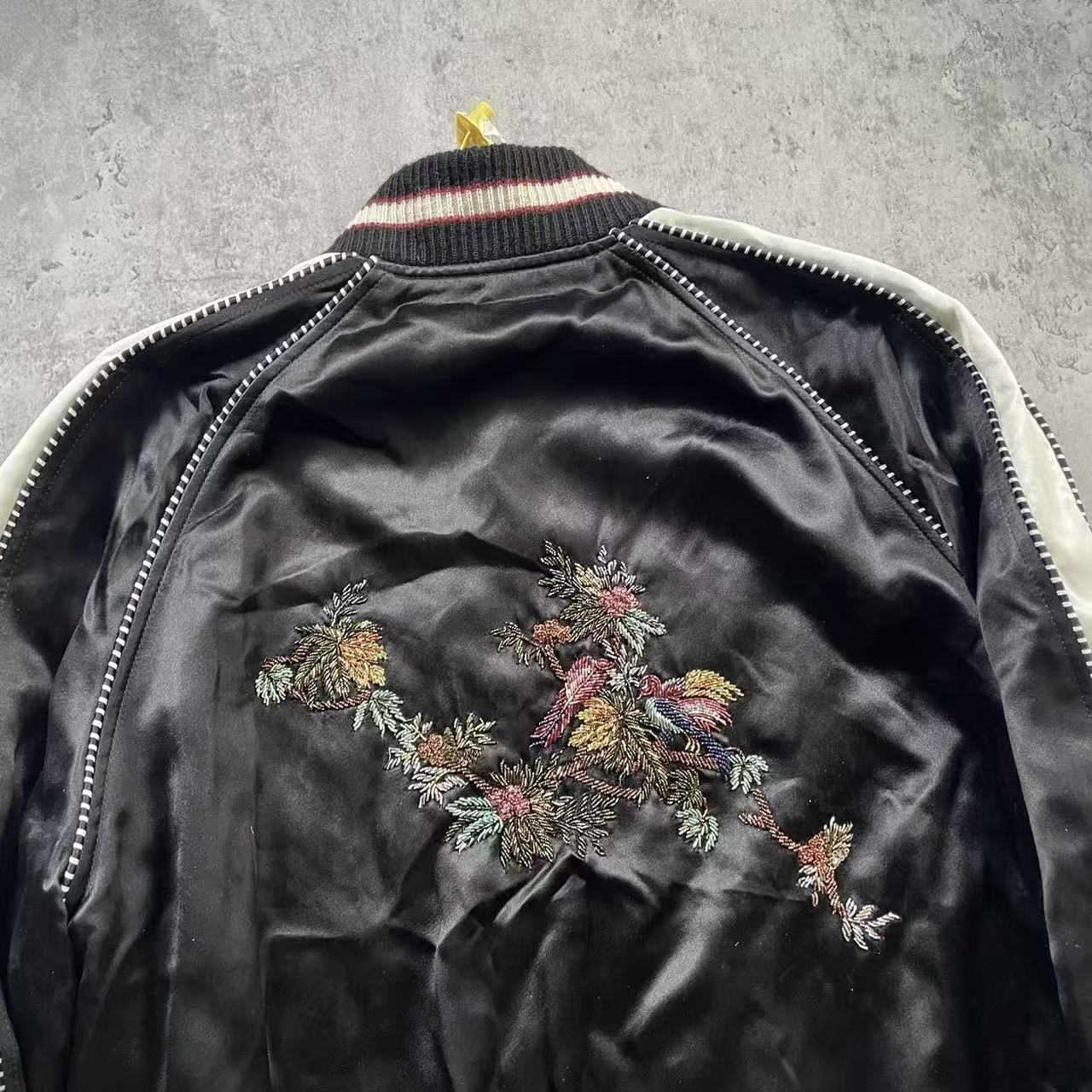Saint Laurent 19FW Floral Embroidered Teddy Jacket
