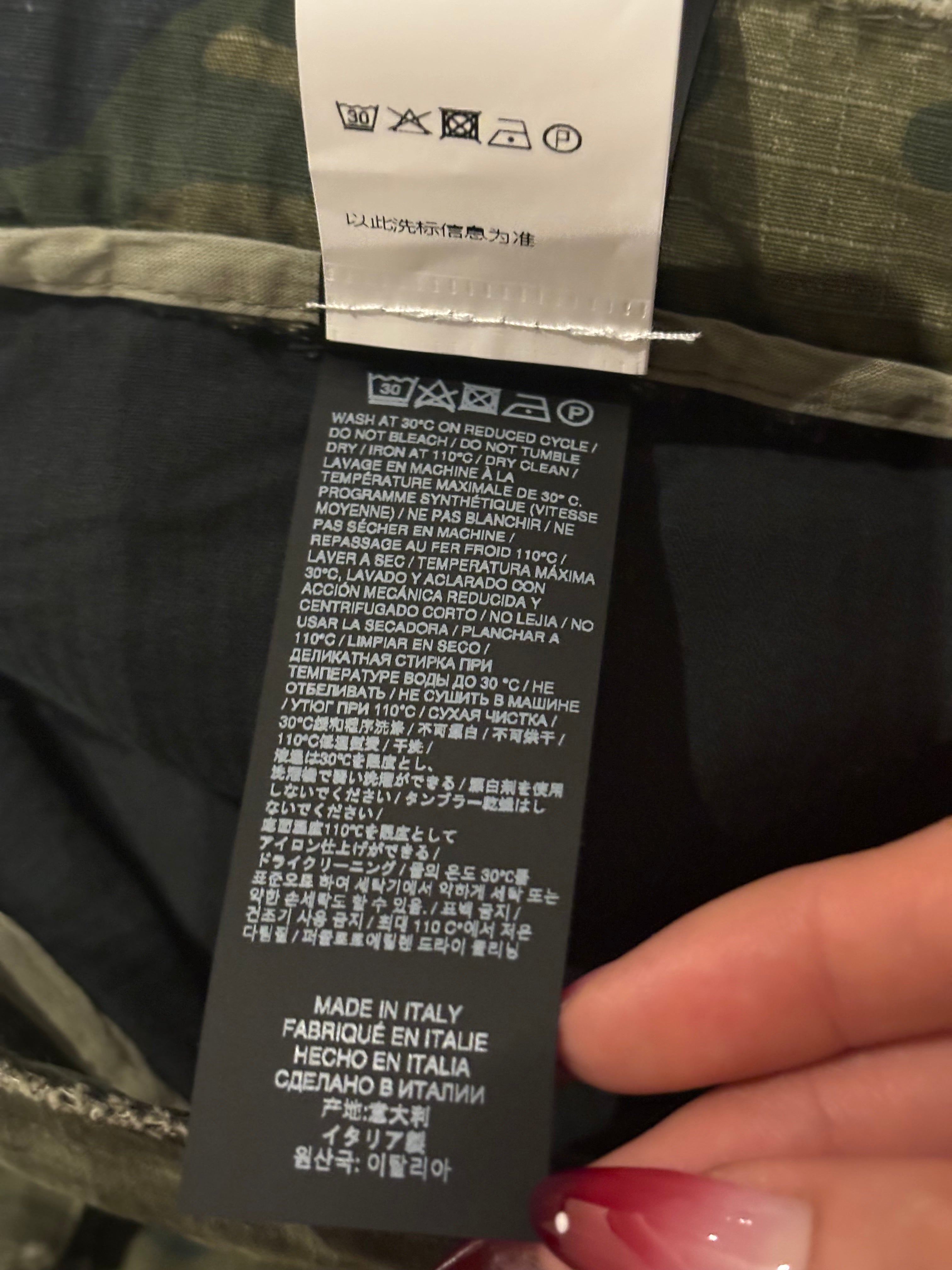 424 camo denim shorts