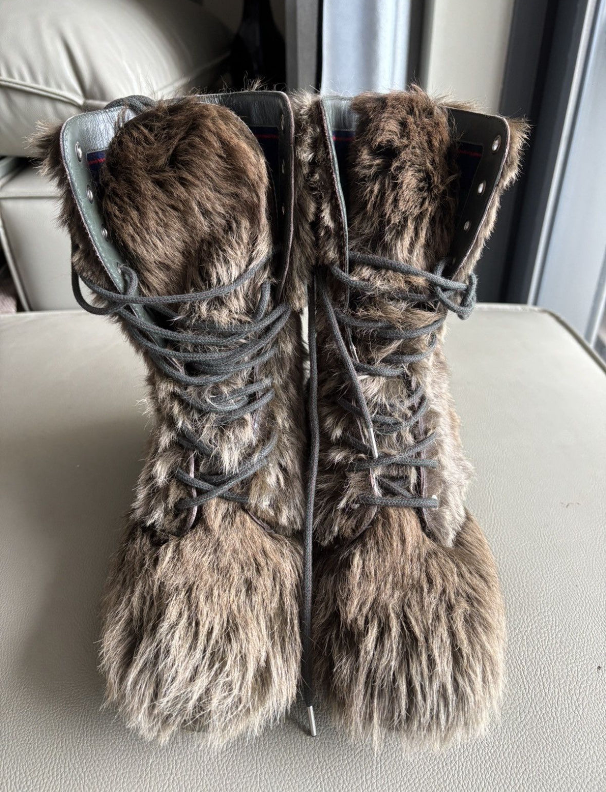 Chanel fur boots