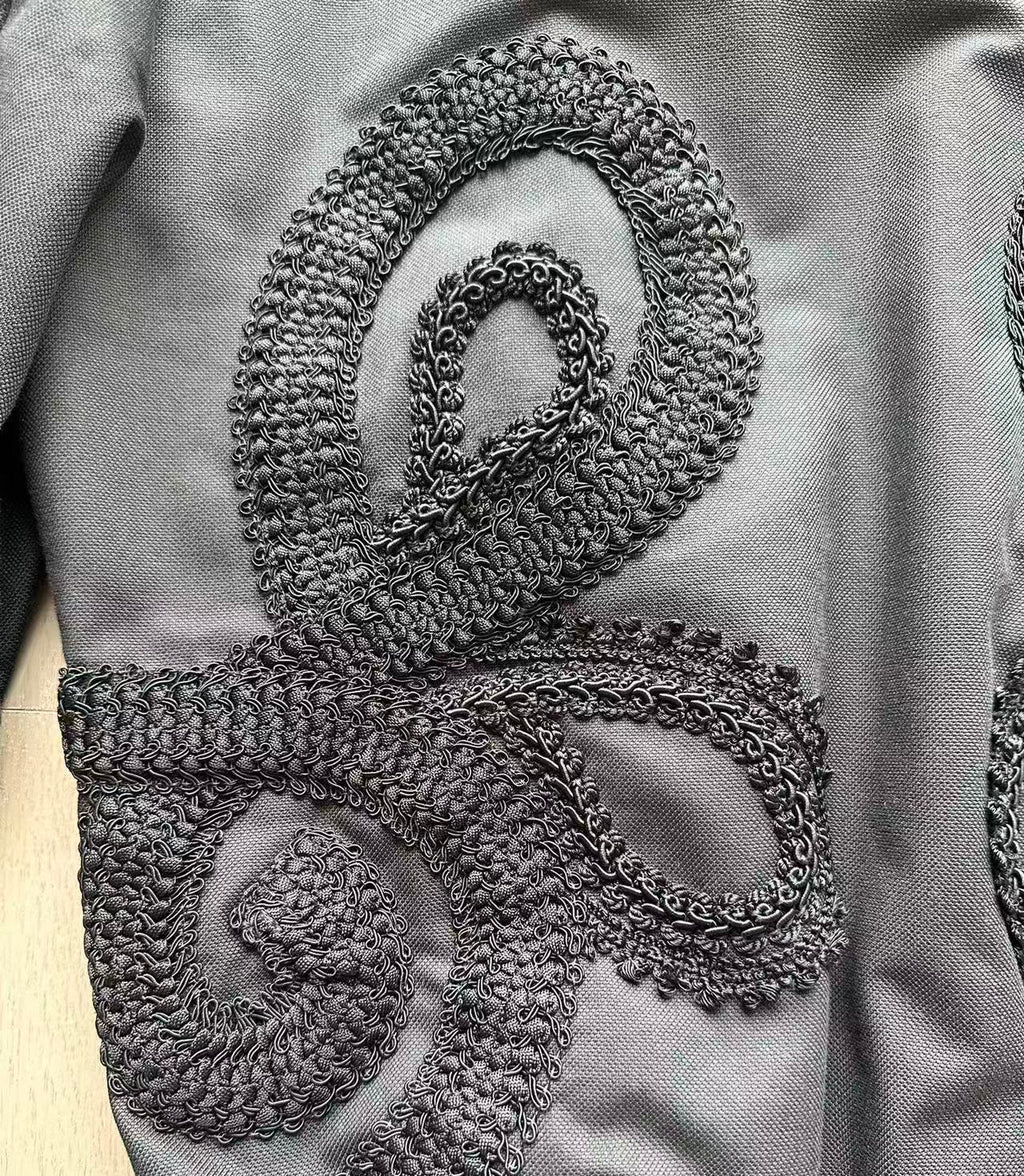 Dolce & Gabbana Macrame Embroidered Bomber Jacket