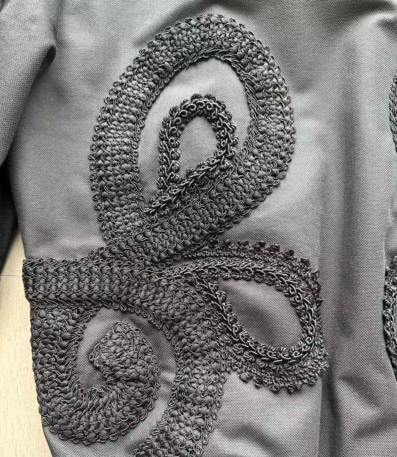 Dolce & Gabbana Macrame Embroidered Bomber Jacket