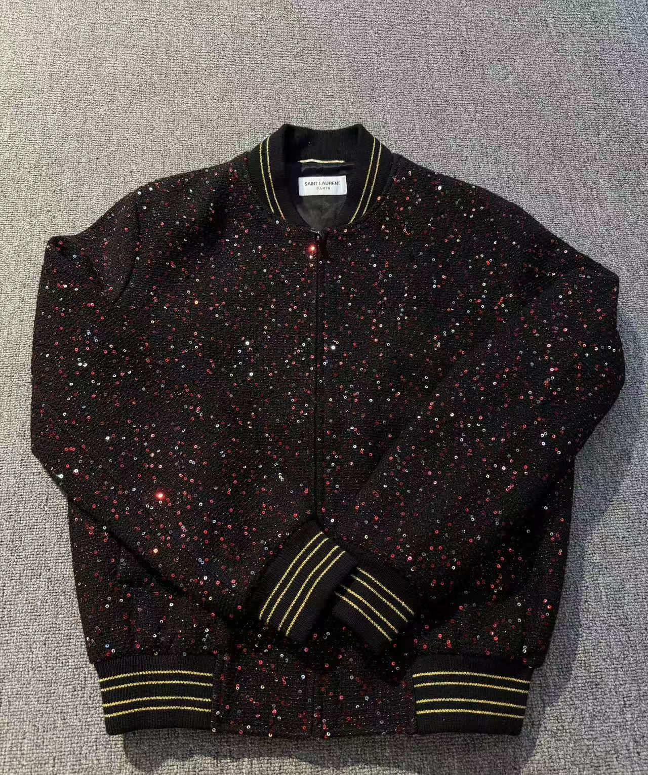 Saint Laurent Sequinned Bomber Jacket