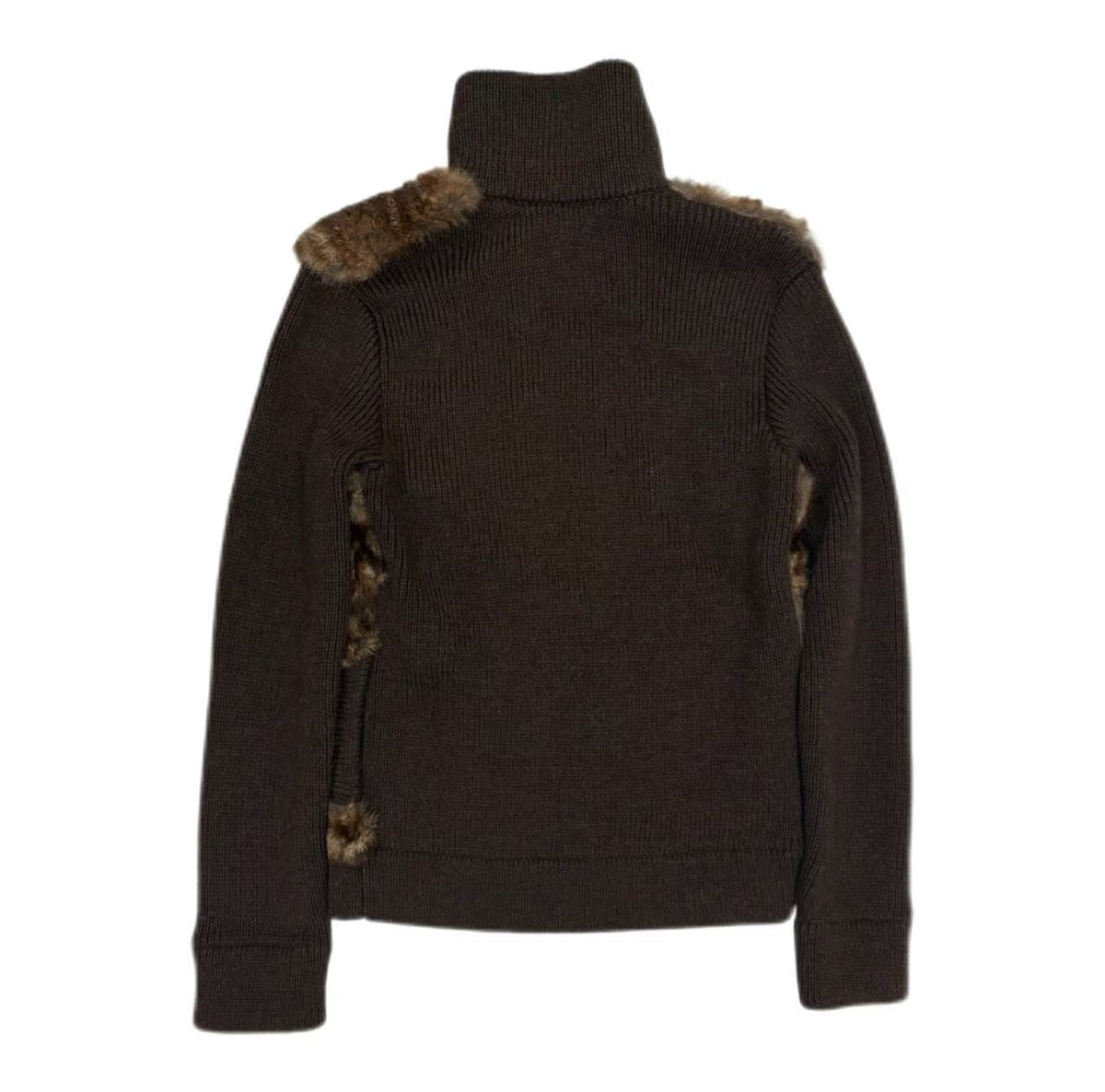 Dolce&Gabbana 04AW Faux Fur Knit Zip Jacket