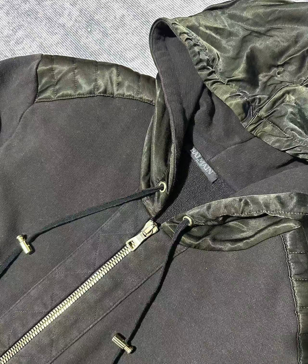 Balmain 12FW Biker Zip Up Hoodie