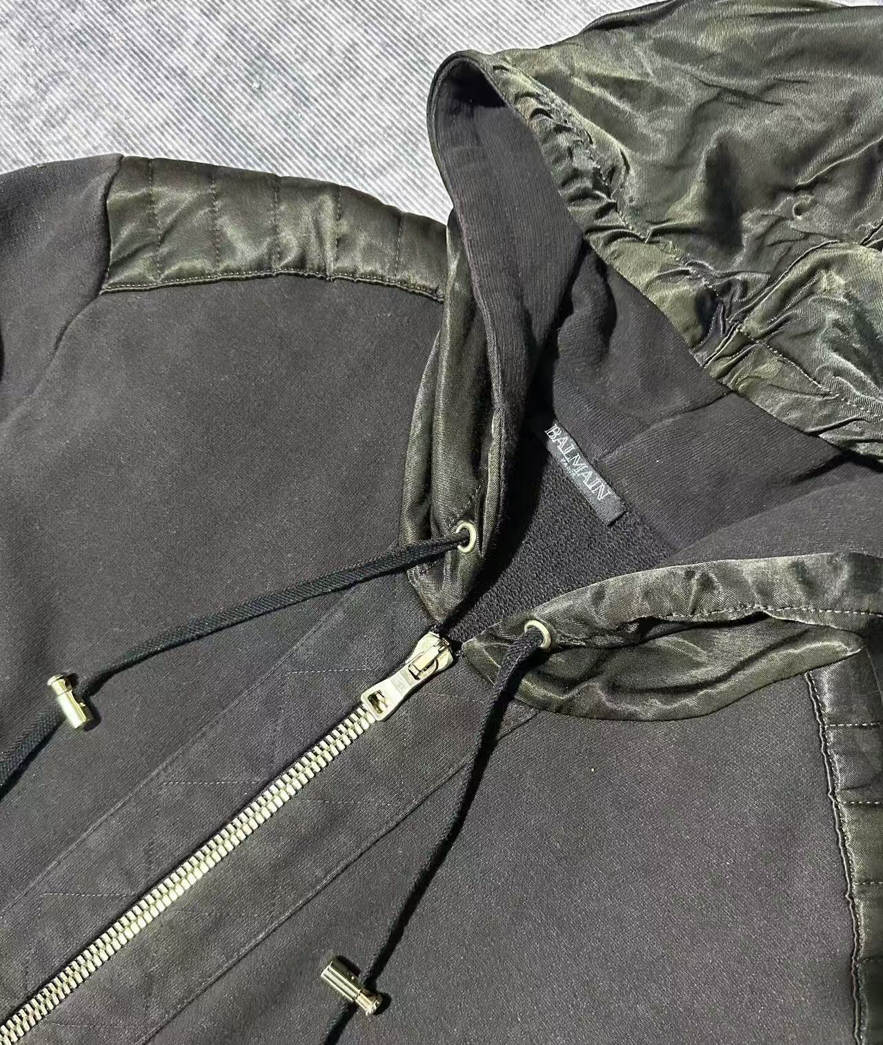 Balmain 12FW Biker Zip Up Hoodie