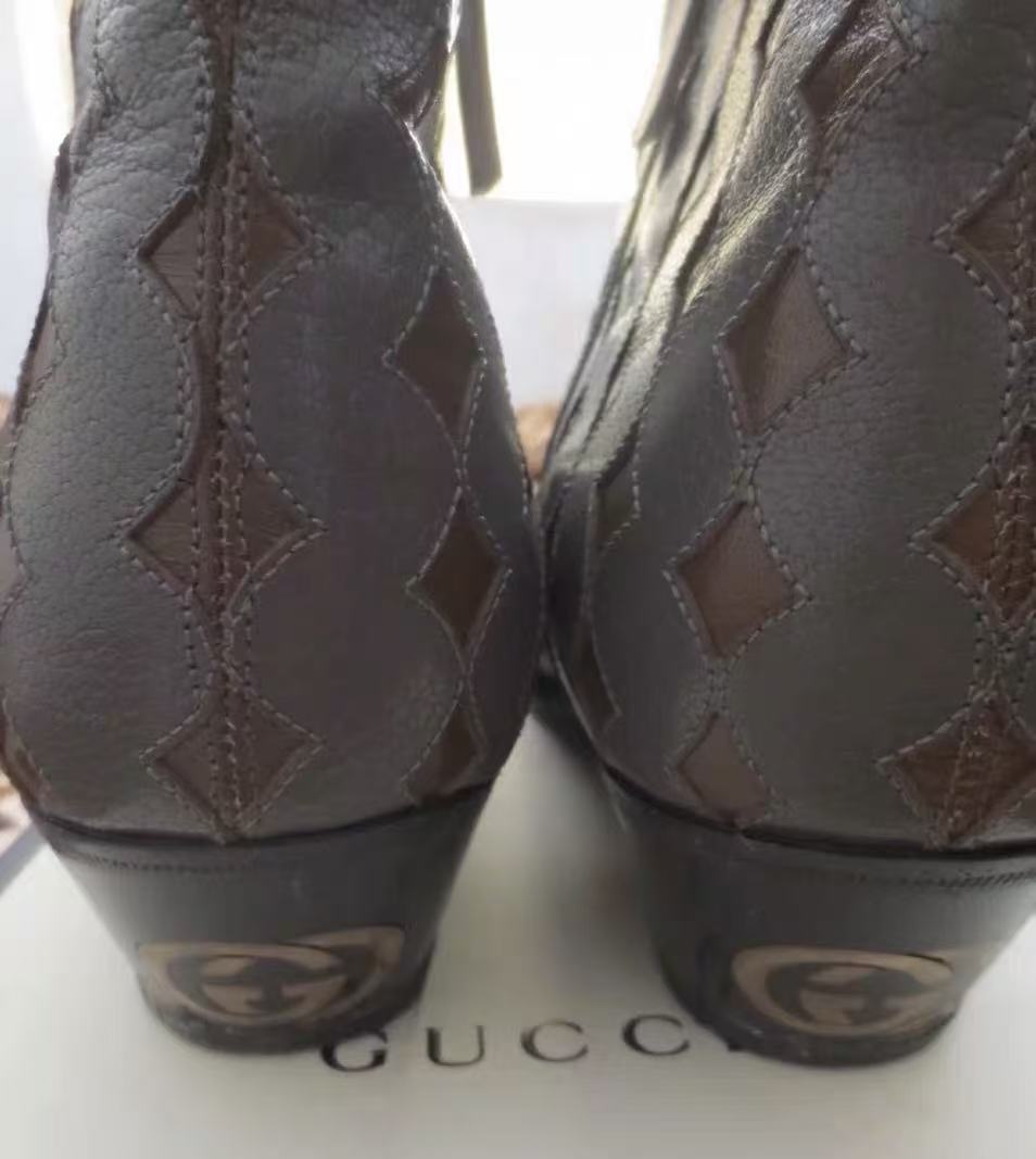 Gucci Black Zahara 70 Horsebit Leather Boots.